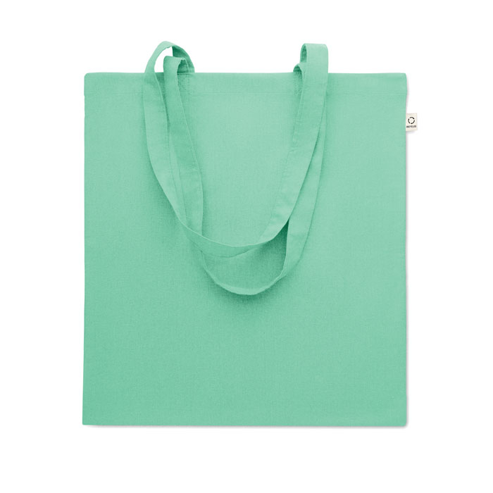 Sac shopping publicitaire coton recyclé 140g Viveka Colour Vert menthe